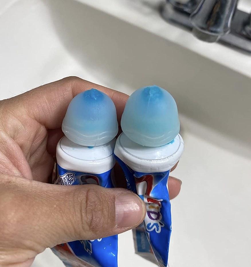 The product on toothpaste top