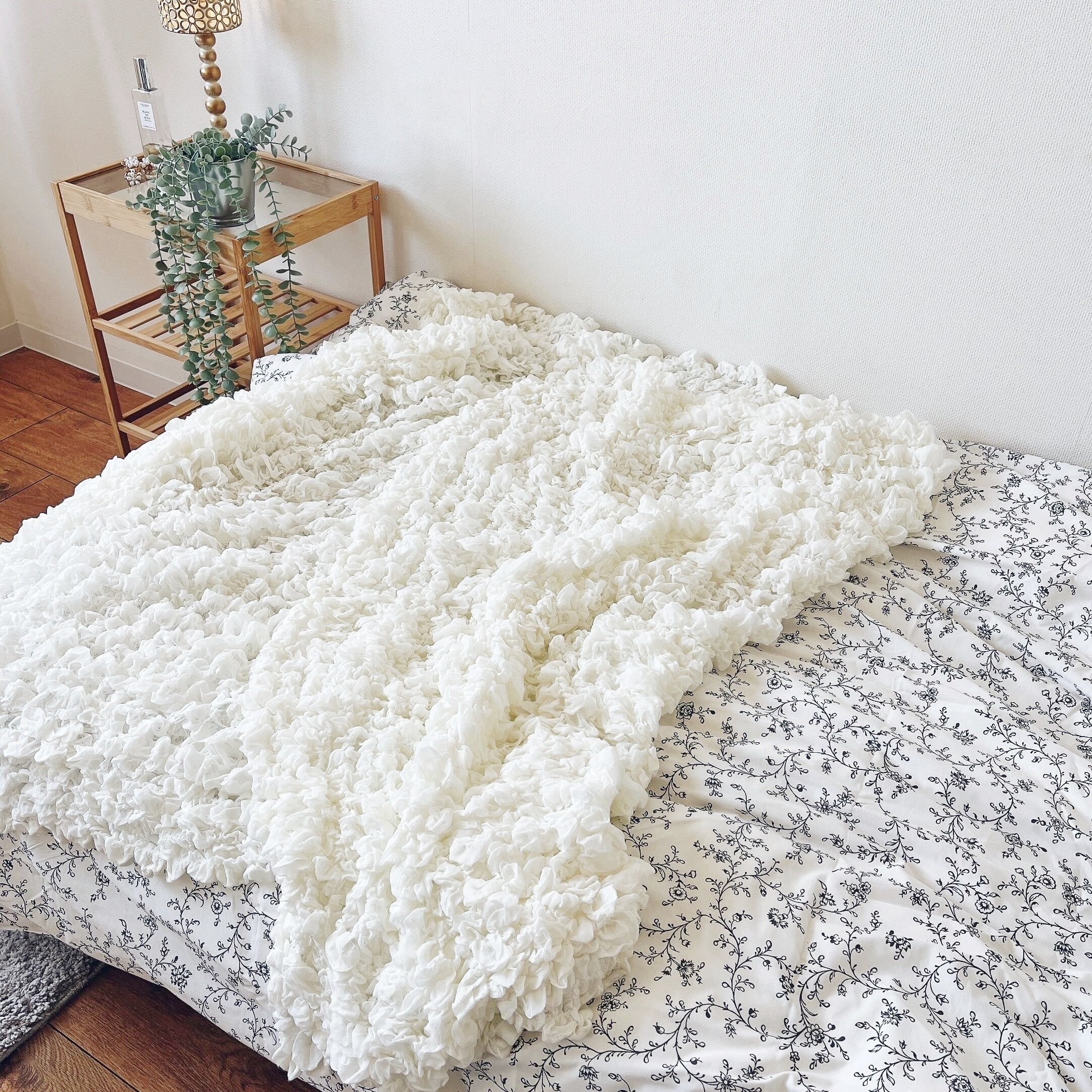 IKEA(イケア)のオススメの毛布「OFELIA オフェーリア 毛布, ホワイト」