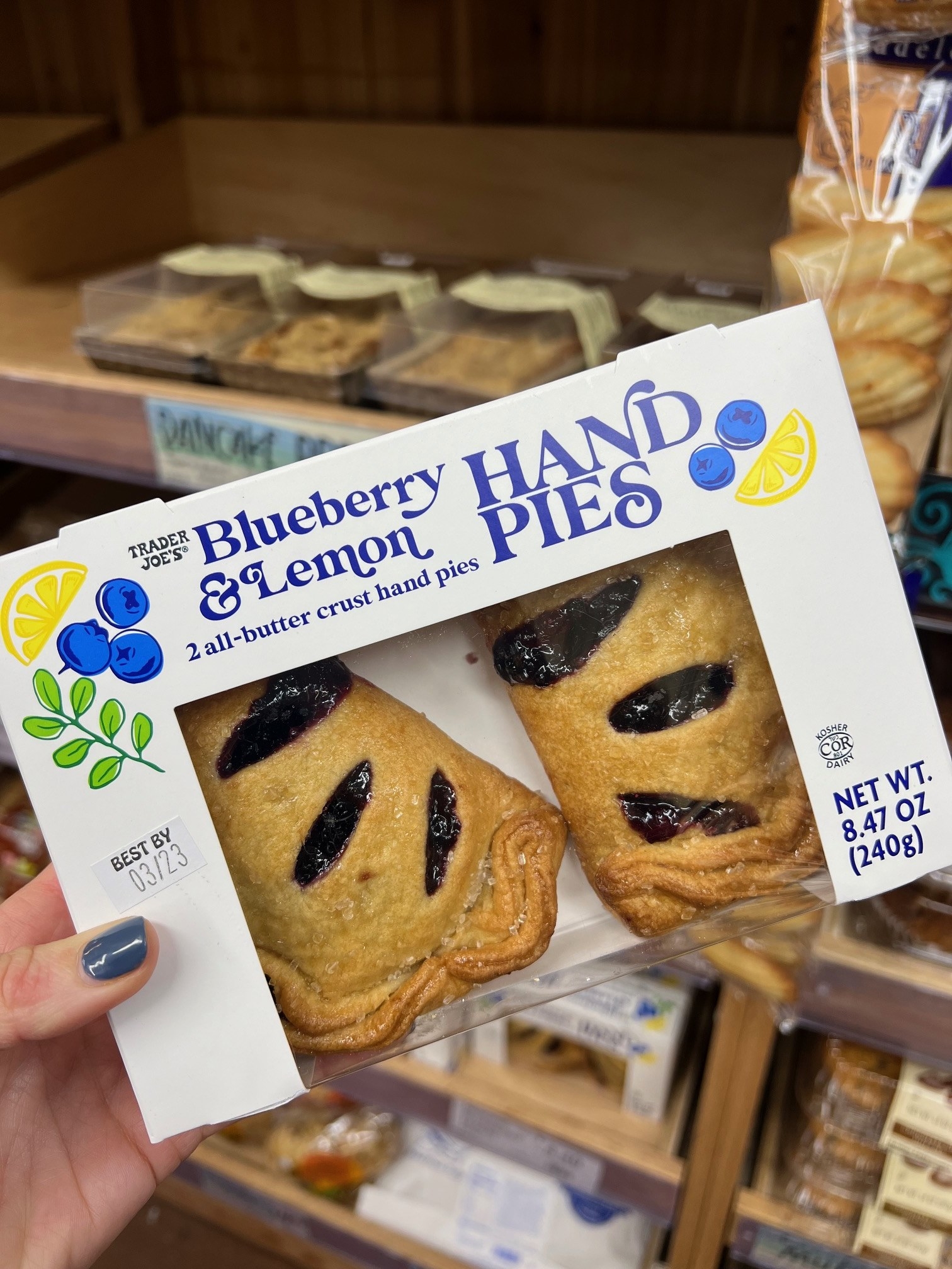 A box of Blueberry &amp;amp; Lemon Hand Pies: &quot;2 all-butter crust hand pies&quot;