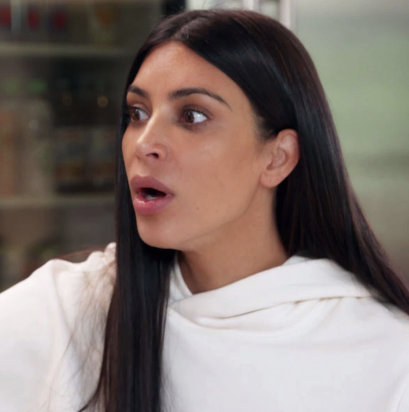 Kim Kardashian looking shocked