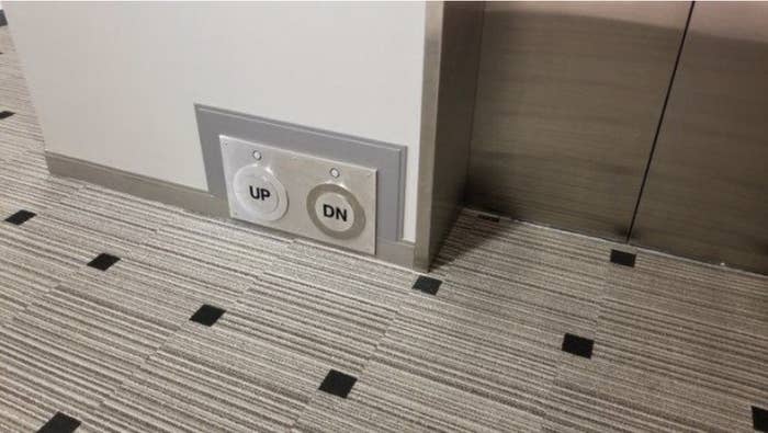 button near the floor