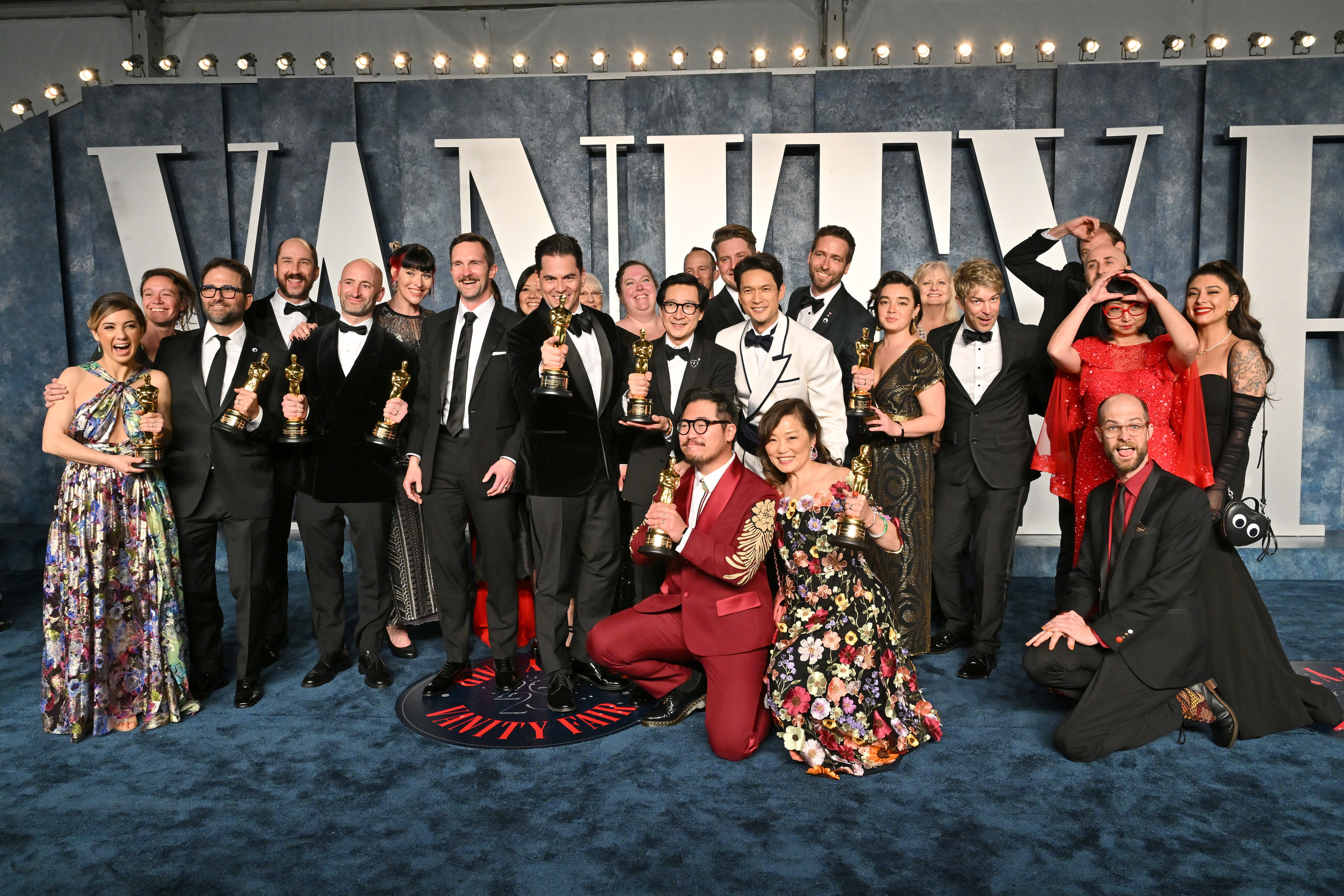Cast and crew of &quot;Everything Everywhere All at Once&quot; attend the 2023 Vanity Fair Oscar Party