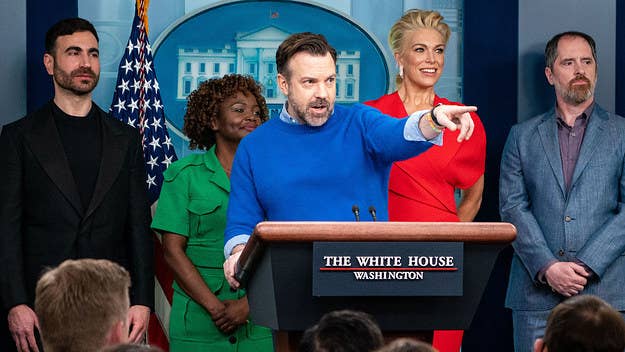 The cast of hit Apple TV+ series 'Ted Lasso' made an appearance at the White House on Monday to discuss mental health care with President Joe Biden.