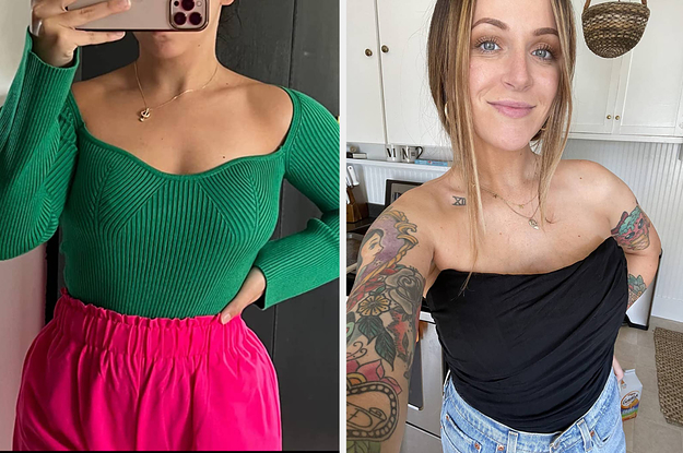 I'm a 32DD & tried 4 viral tops you don't have to wear a bra with - I was  very impressed