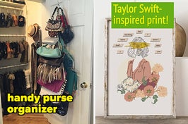 purse organizer and taylor swift print 
