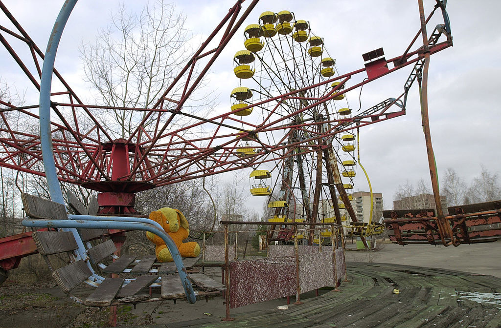 An abandoned amusement park