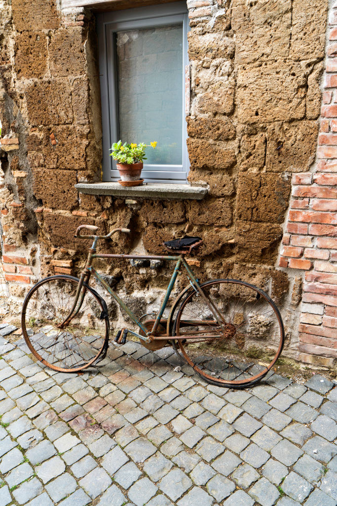 An old, rusted bike