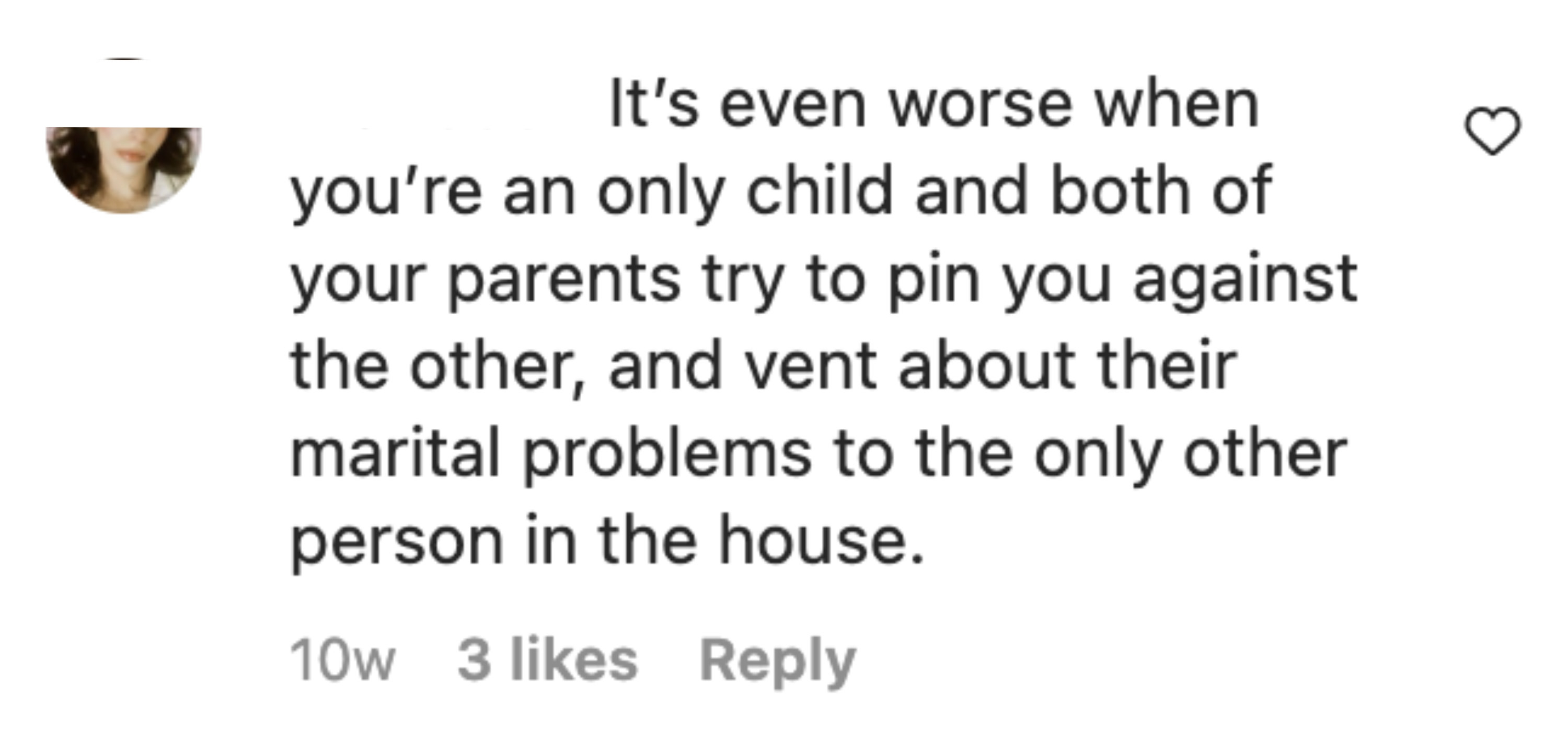 a screenshot of an instagram comment