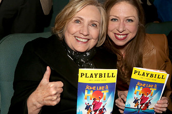 Hillary and Chelsea Clinton are seen in public
