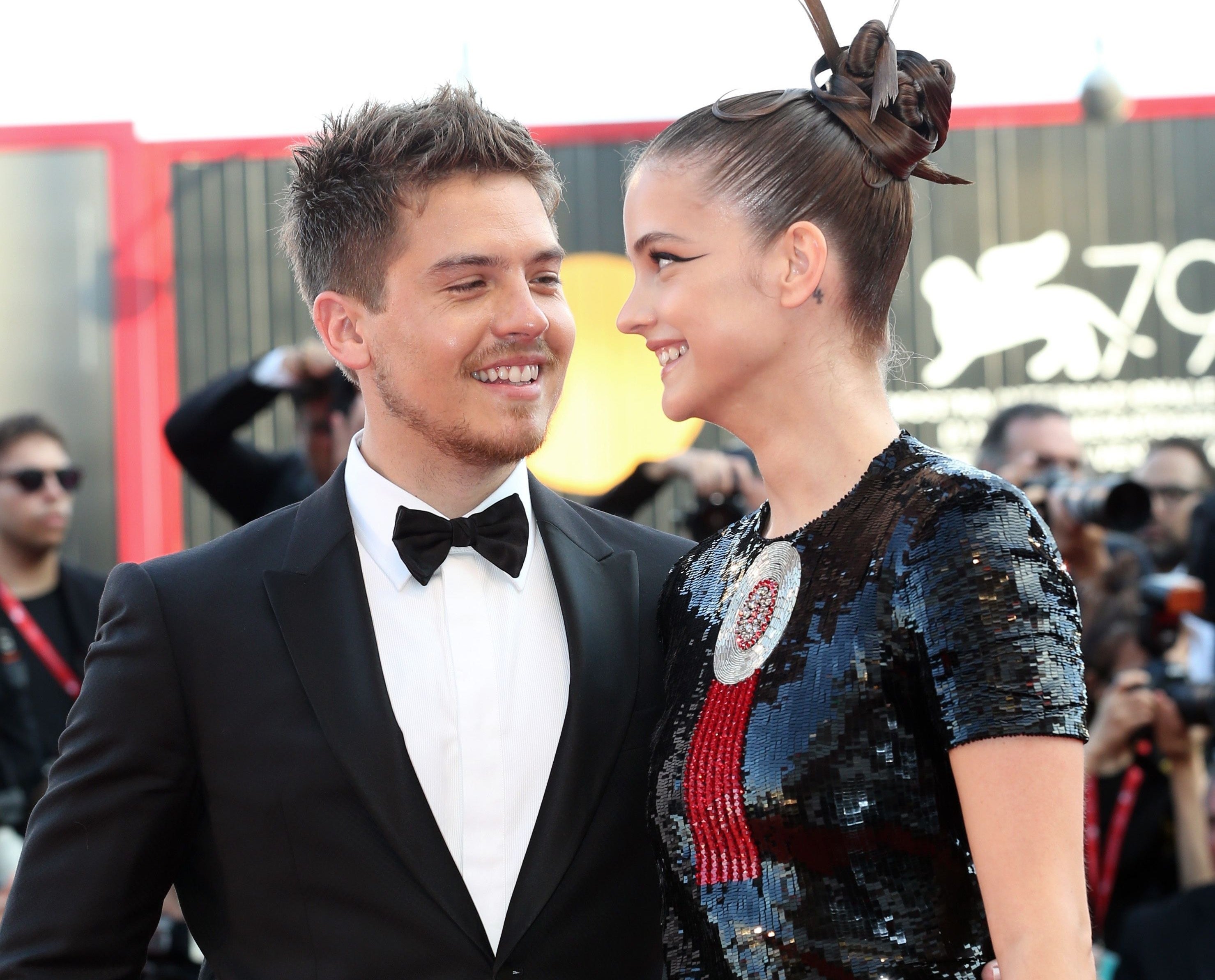 A closeup of Dylan and Barbara