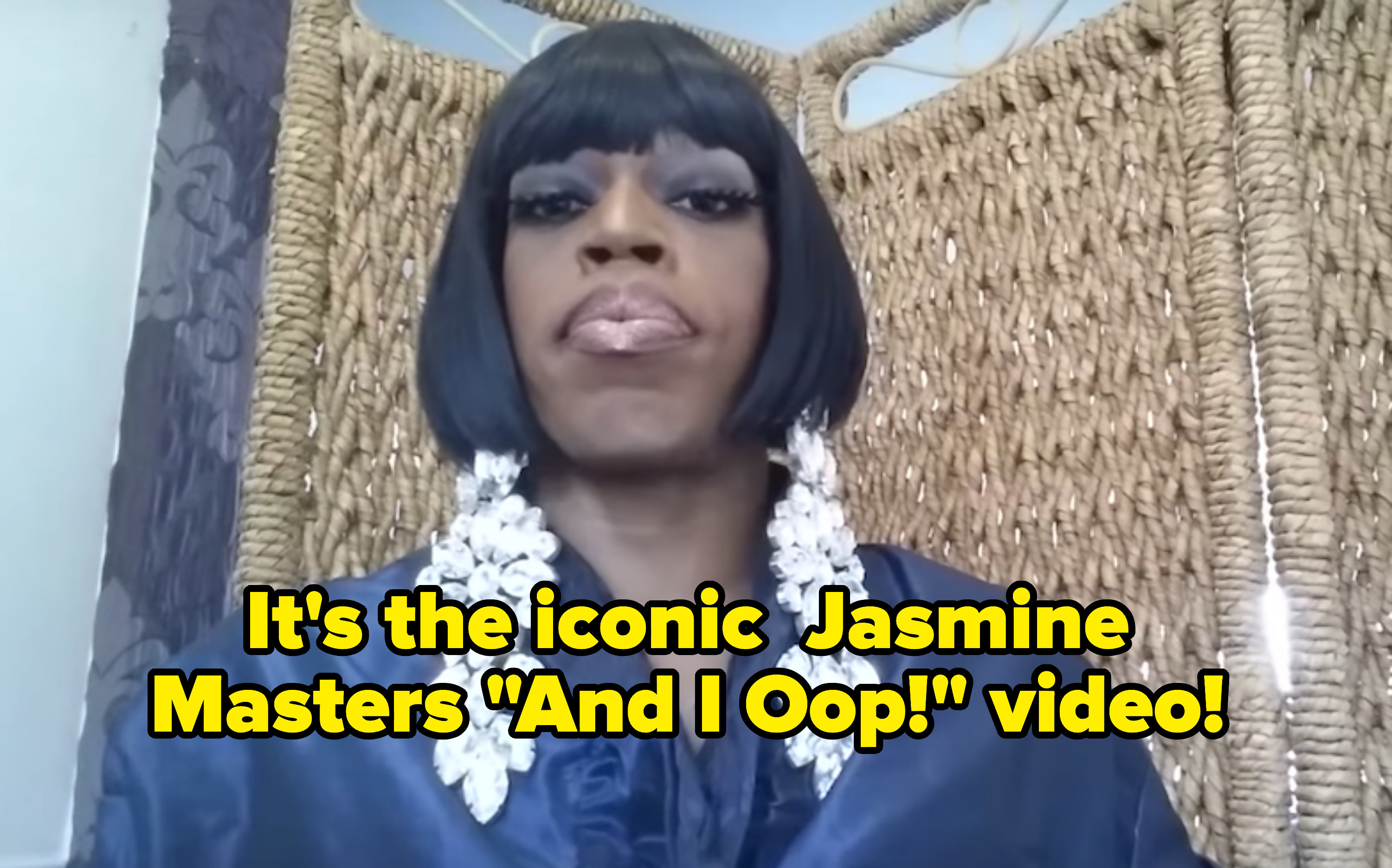 The iconic Jasmine Masters in the &quot;And I Oop!&quot; video