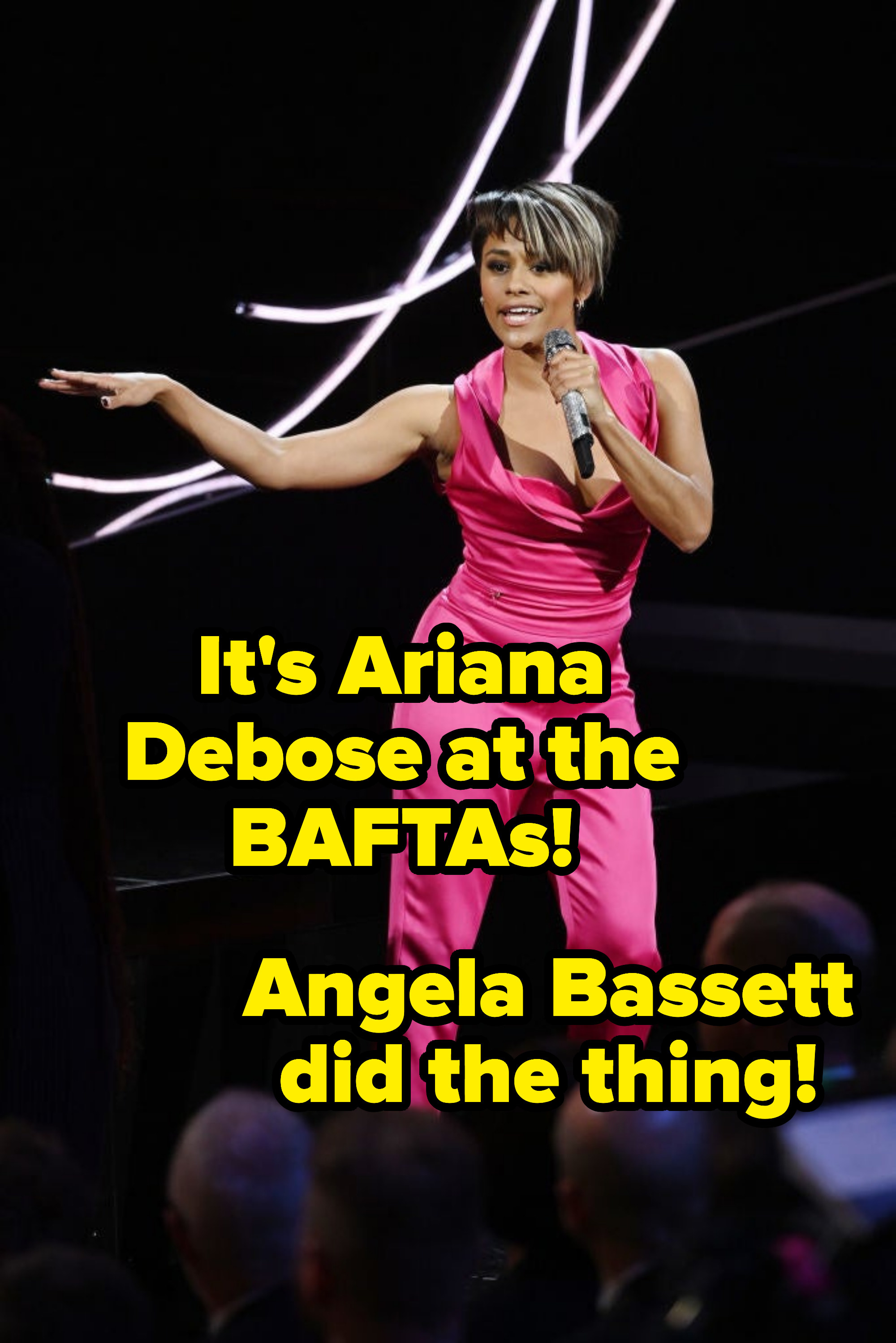 Ariana Debose singing at the BAFTAS including the now iconic line: &quot;Angela Bassett did the thing!&quot;