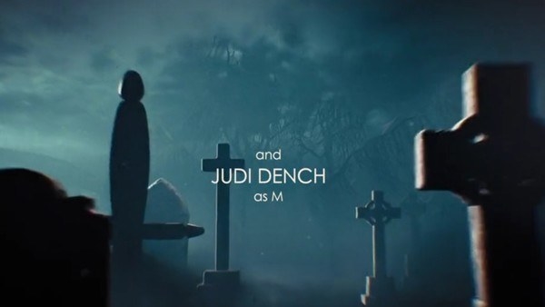 &#x27;Skyfall&#x27; credits sequence reads Judi Dench as M with a cemetery as a backdrop