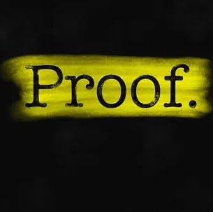 The cover art for the podcast titled Proof with the letters highlighted