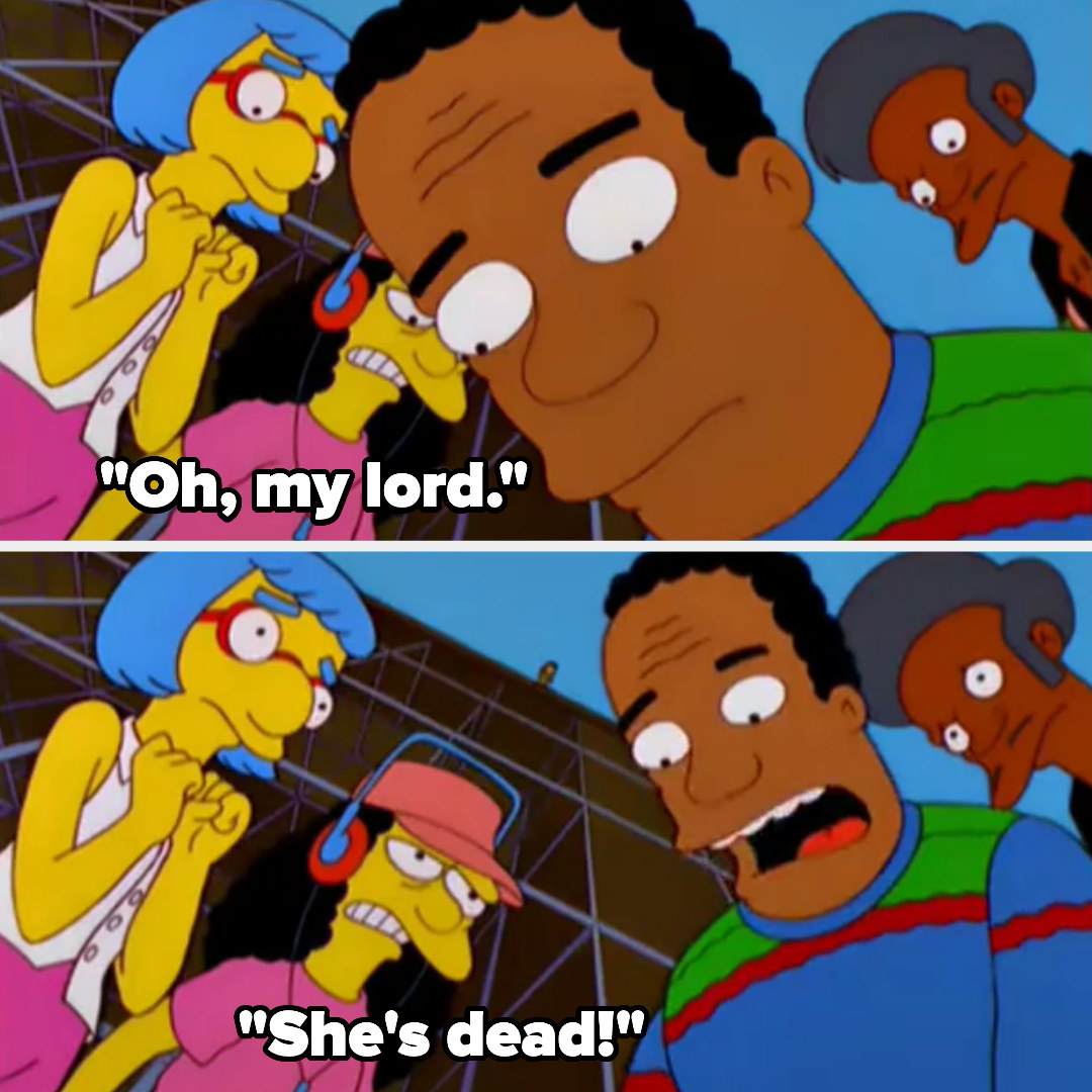 cartoon character saying, oh my lord she&#x27;s dead