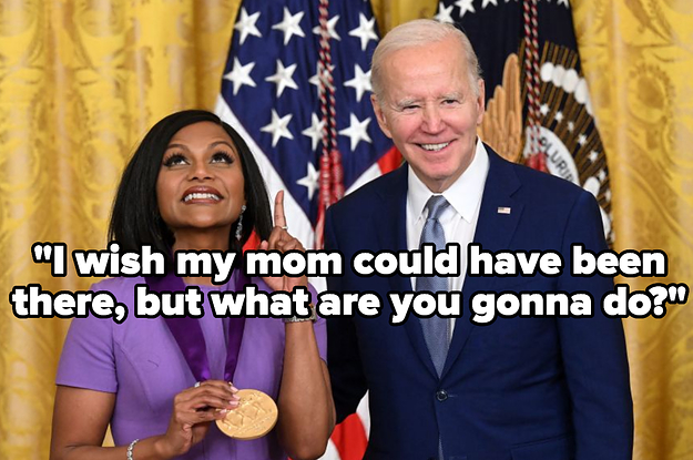 Mindy Kaling Was Awarded A National Medal Of The Arts By Joe Biden: "I Wish My Mom Could Have Been There"