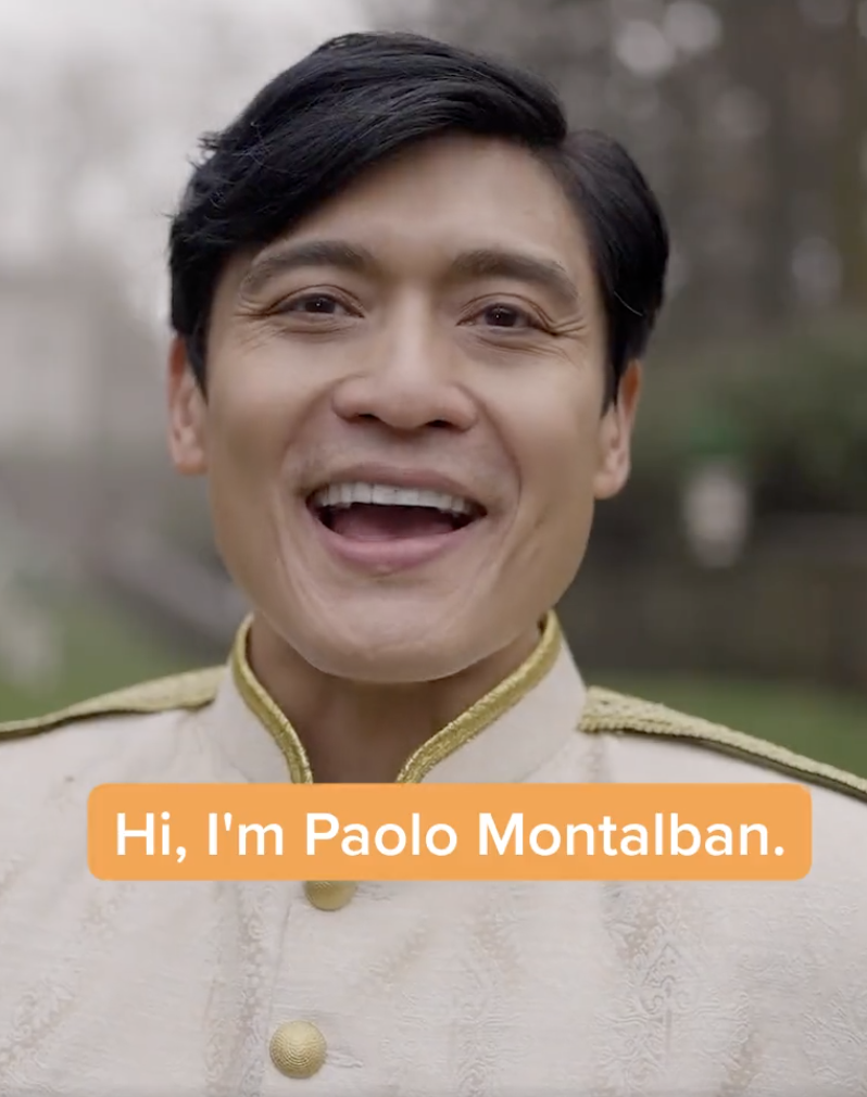 Paolo Montalban dressed as King Charming