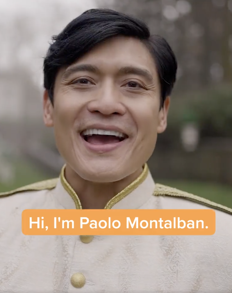 Paolo Montalban dressed as King Charming