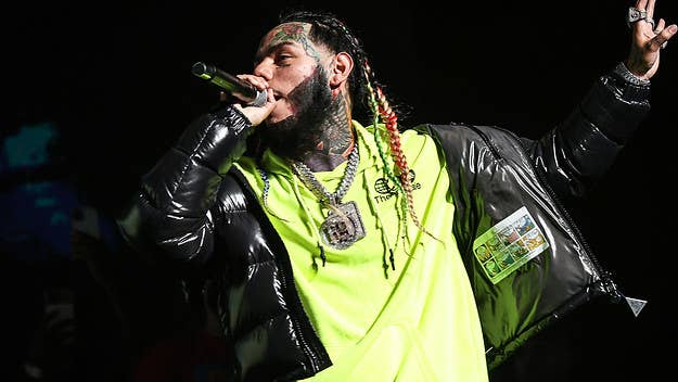 6ix9ine was taken to a hospital on Tuesday by ambulance after reportedly being “beaten by a group of men inside a South Florida gym,” TMZ reports.