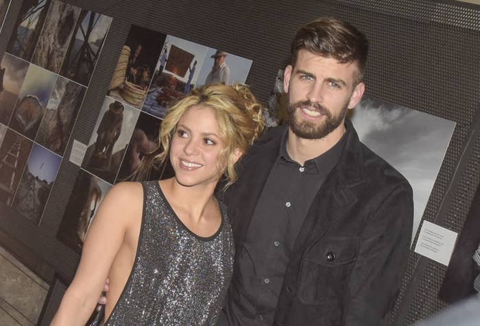 A closeup of Shakira and Gerard