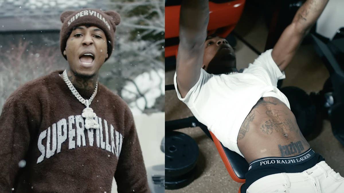 It looks like YoungBoy Never Broke Again got his wife's name, Jazlyn Michelle, tattooed on his stomach, which is seen in his new video "Members Only."