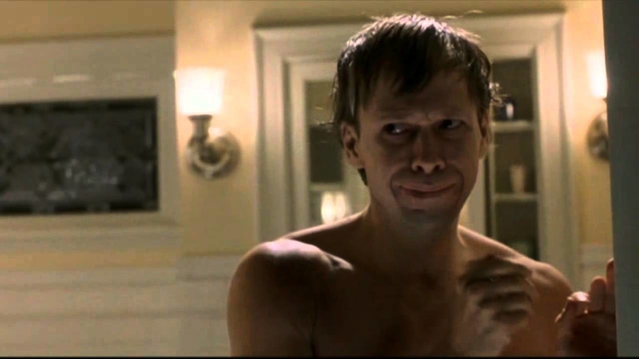 Donnie Wahlberg as Vincent Gray in &#x27;The Sixth Sense&#x27; crying as he stands shirtless in a bathroom