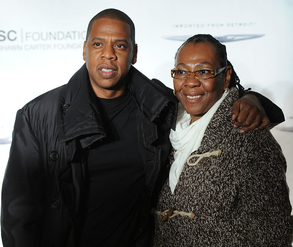 Jay-Z poses with his mother, Gloria Carter