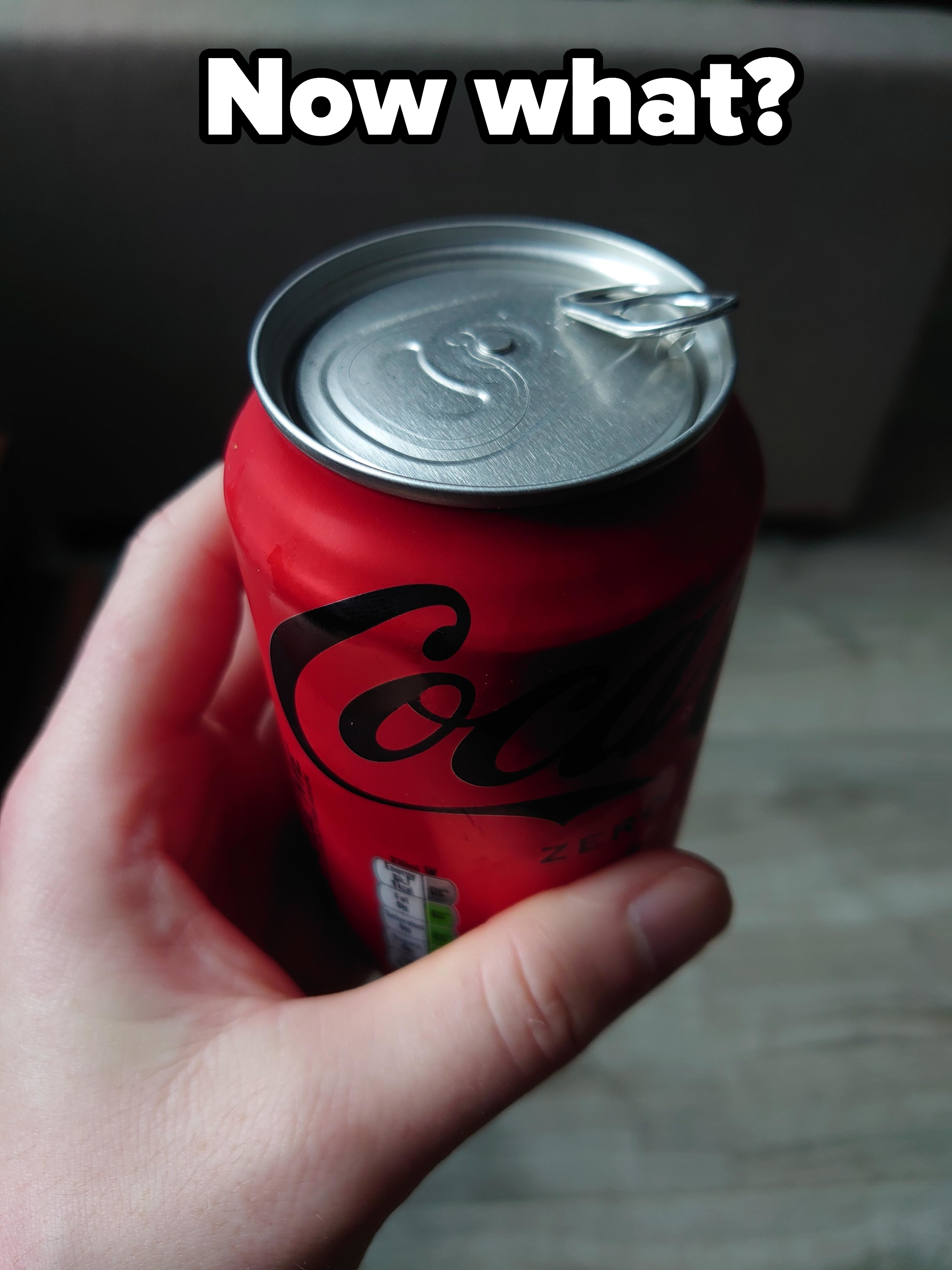 A broken Coke can