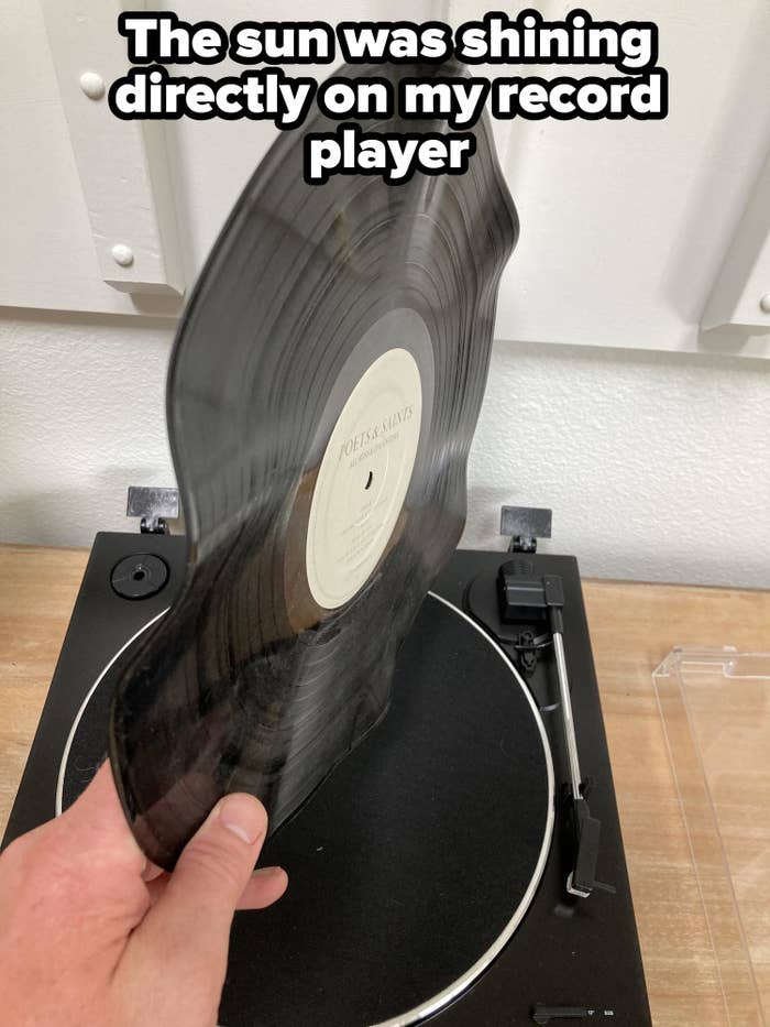 A melted record