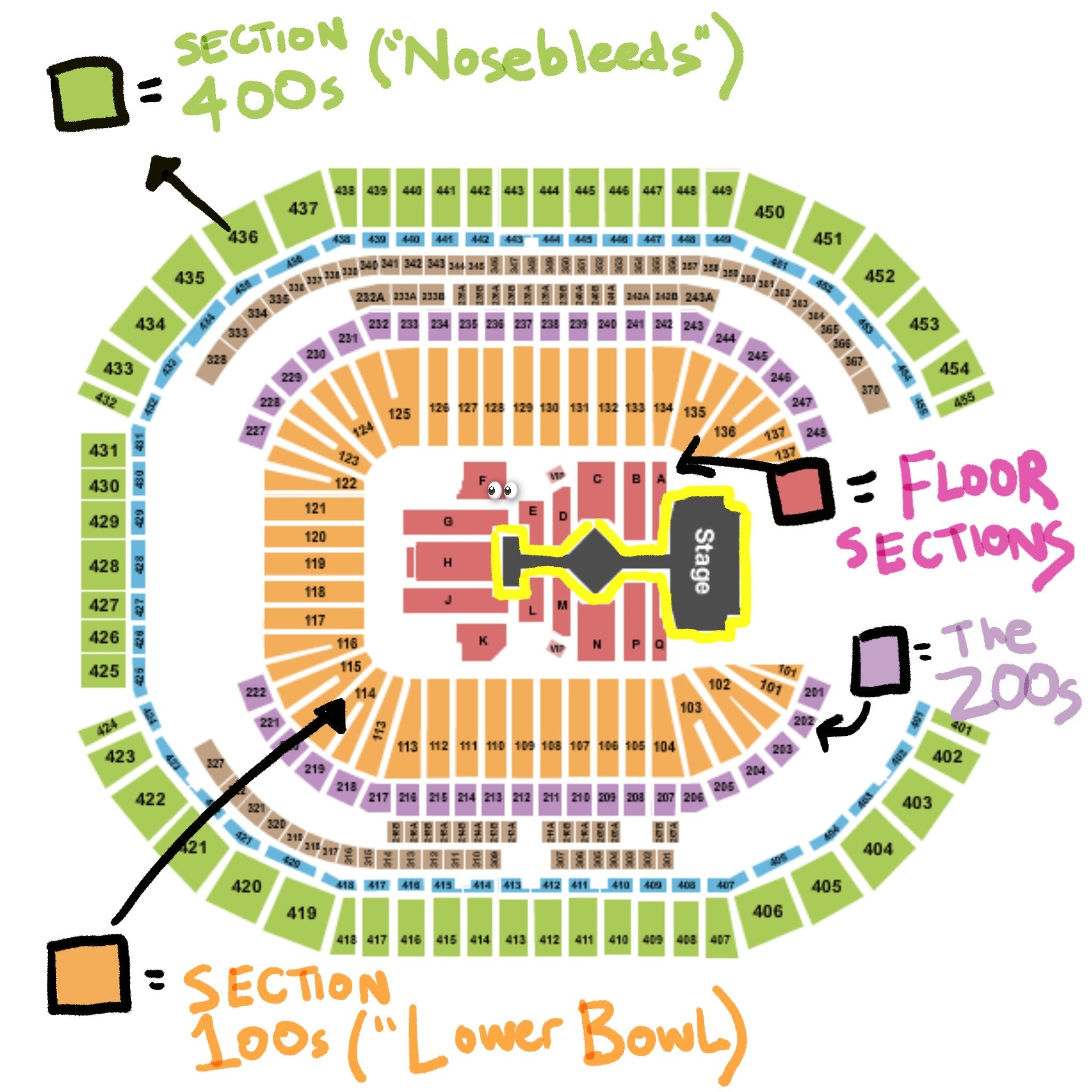 eras tour seattle seating chart