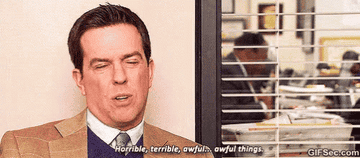 Andy from &quot;The Office&quot; talking about terrible things