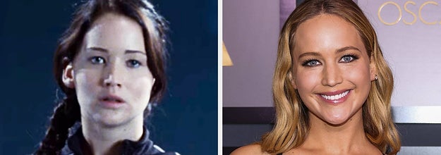 Jennifer Lawrence in The Hunger Games vs in 2023