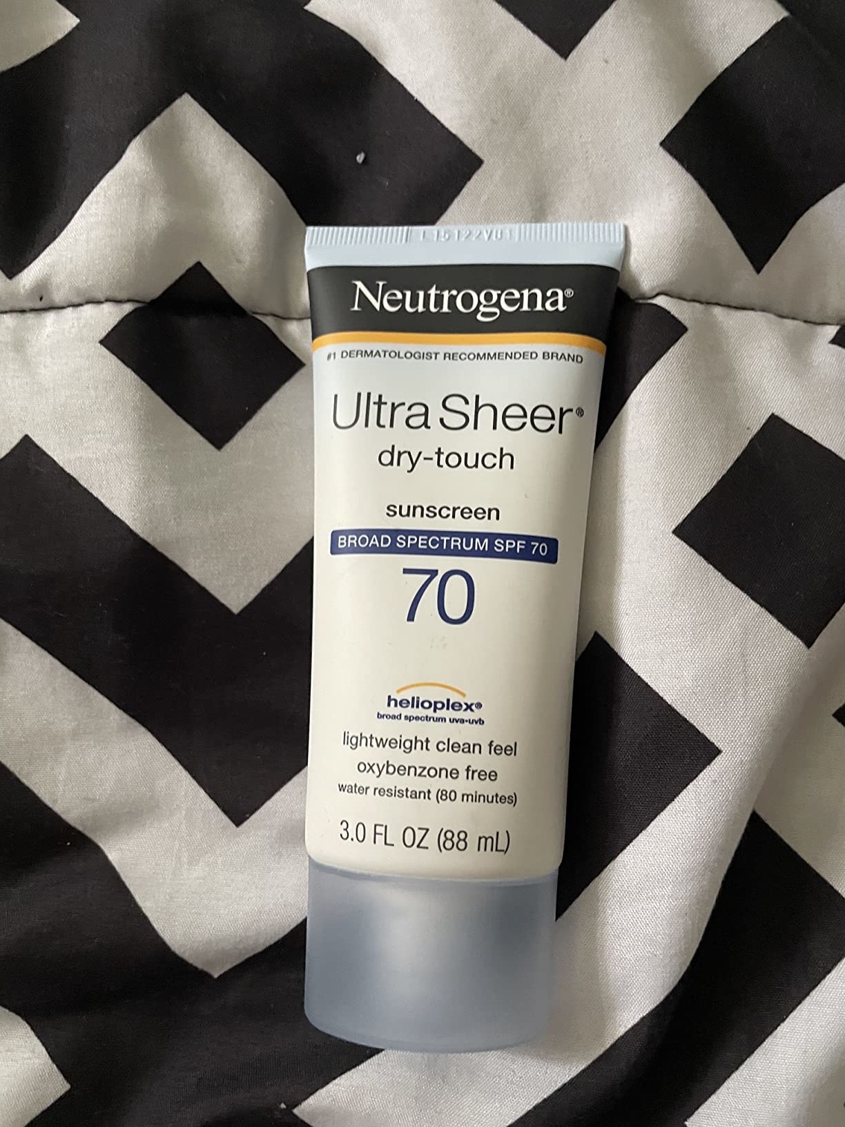 the tube of sunscreen