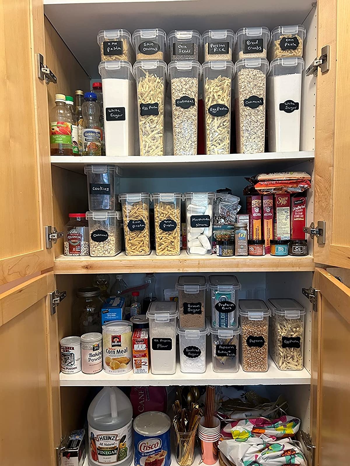 Reviewer image of containers in their pantry