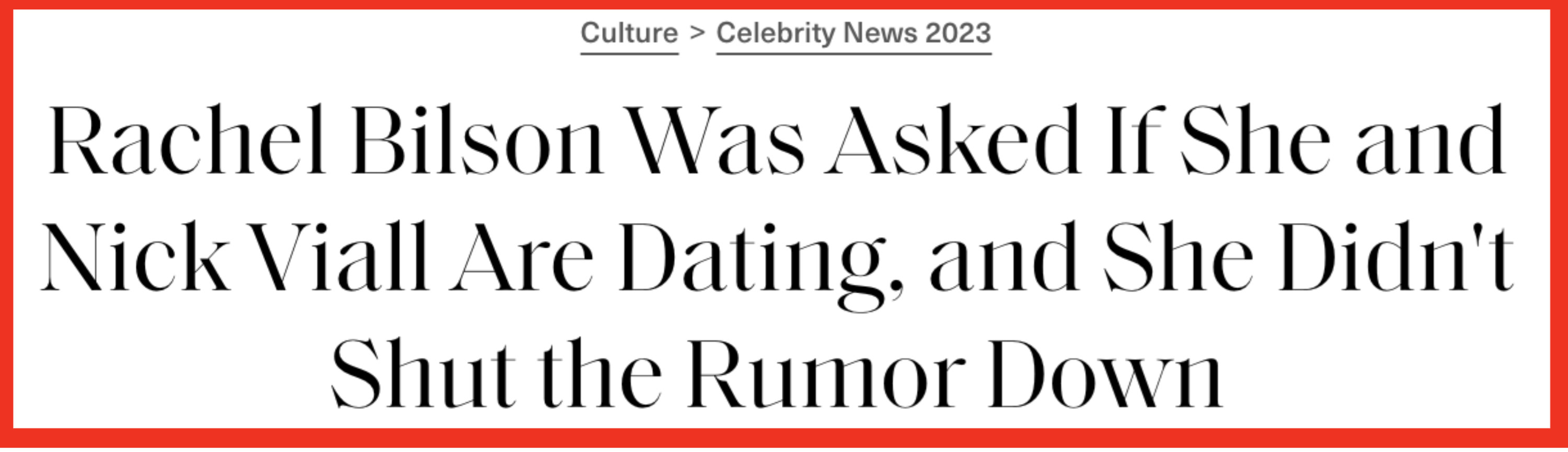 Headline: Rachel Bilson Was Asked If She and Nick Viall Are Dating, and She Didn&#x27;t Shut the Rumor Down&quot;