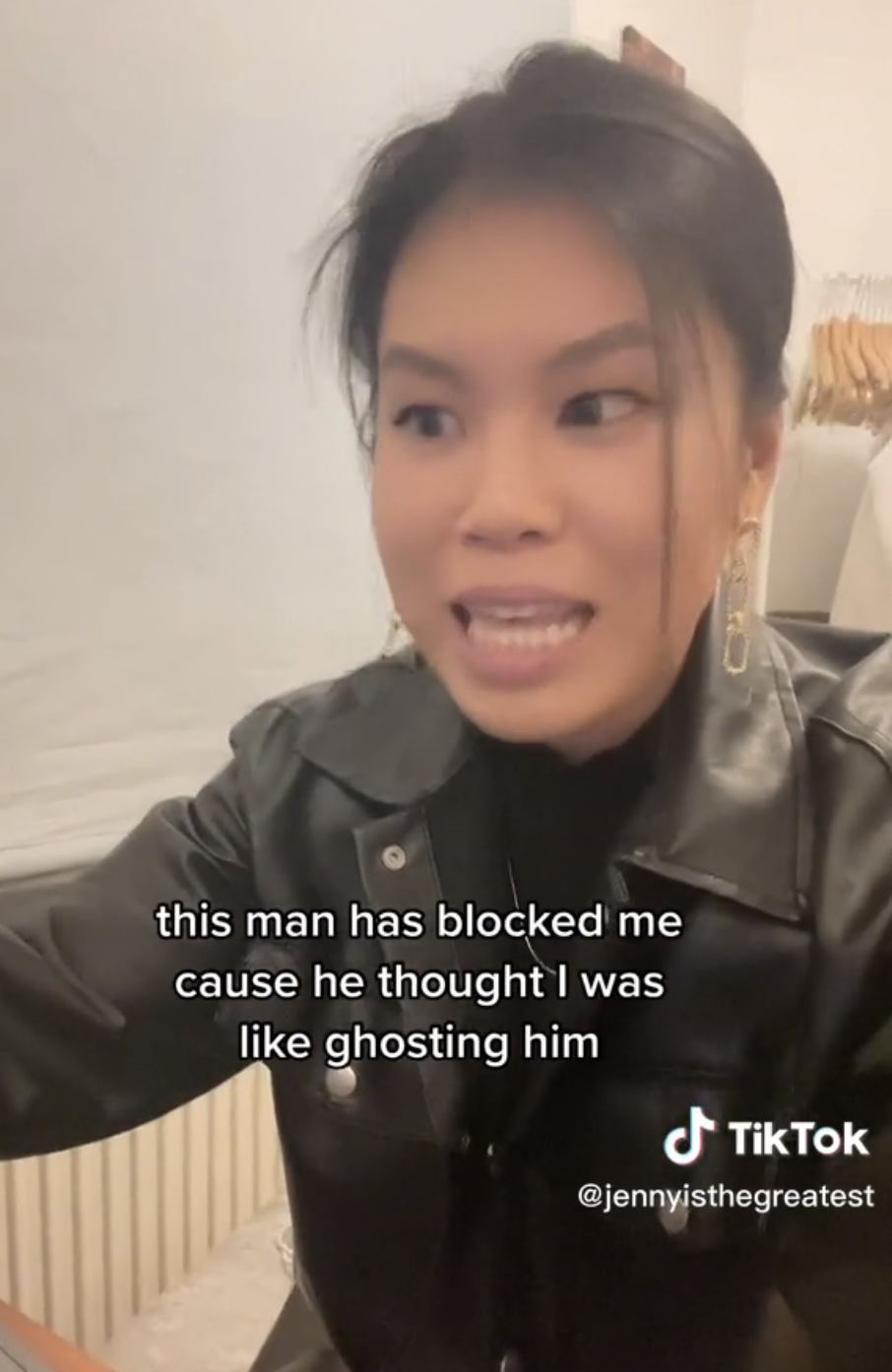 Jenny saying &quot;this man has blocked me cause he thought I was like ghosting him&quot;