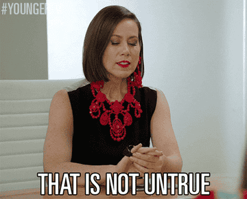 Woman saying &quot;That is not untrue&quot;