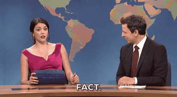 Cecily Strong saying &quot;fact&quot; on SNL&#x27;s &quot;Weekend Update&quot;
