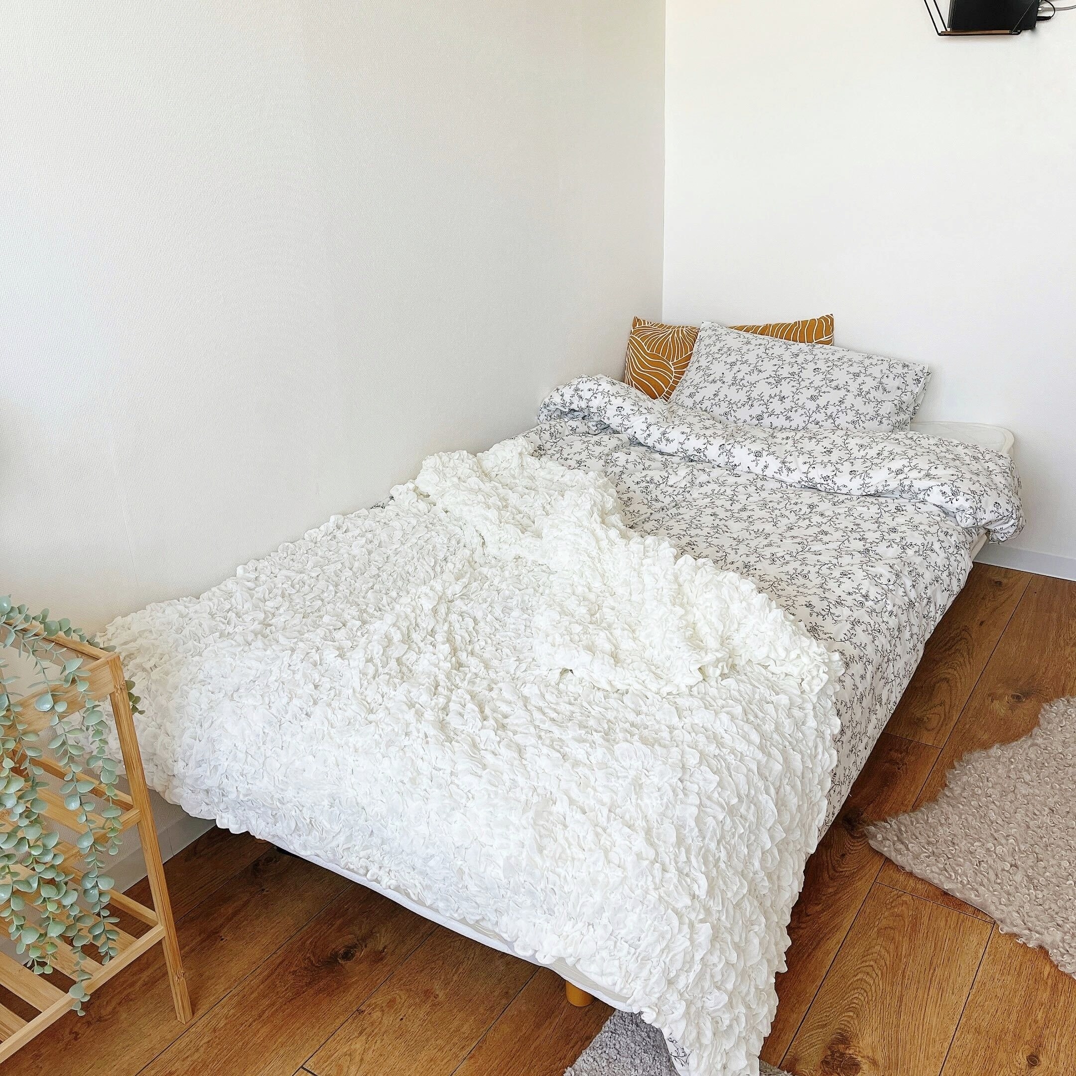 IKEA（イケア）のオススメの寝具「KOPPARRANKA コッパランカ 掛け布団カバー＆枕カバー, ホワイト/ダークグレー」