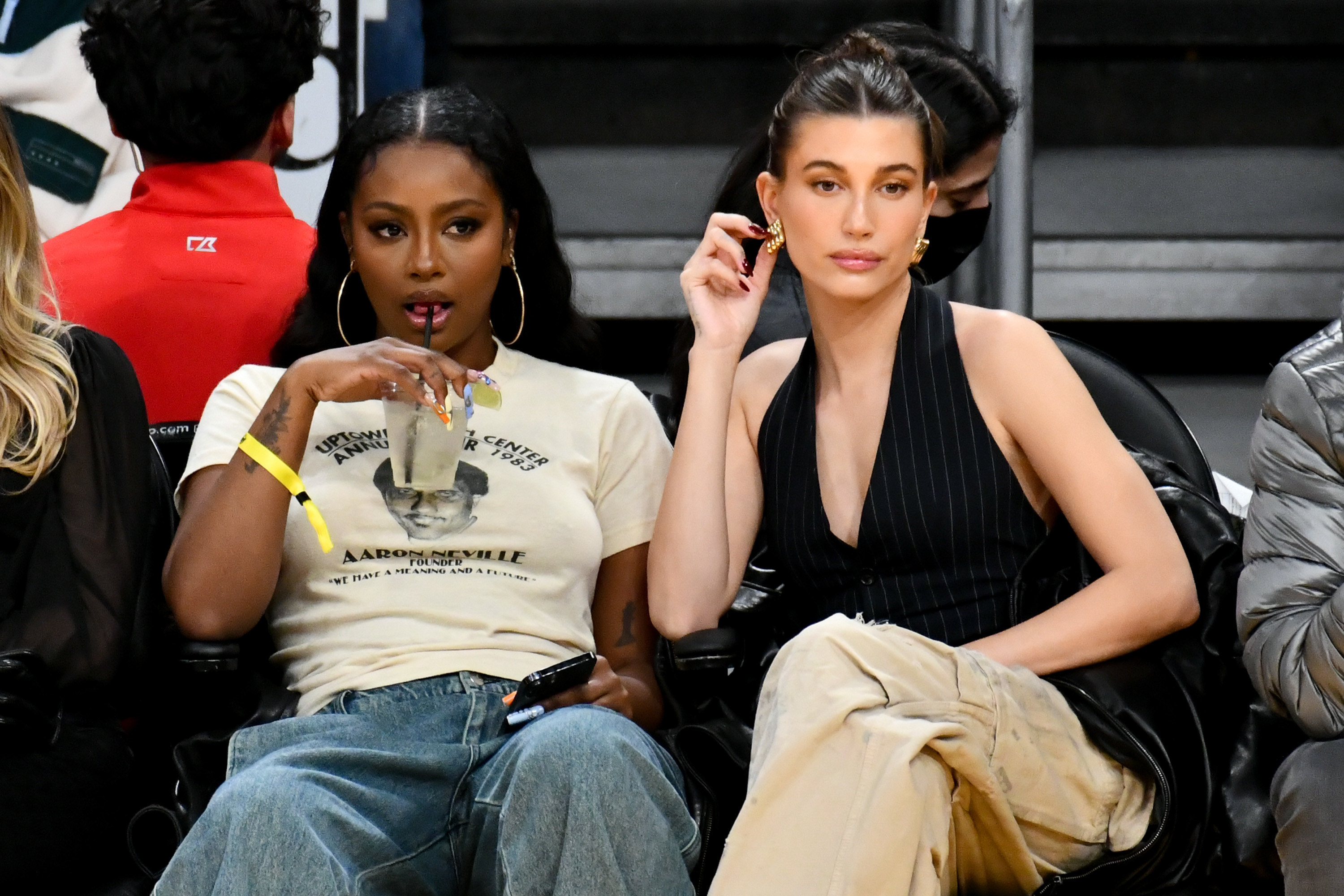 justine and kylie at a game