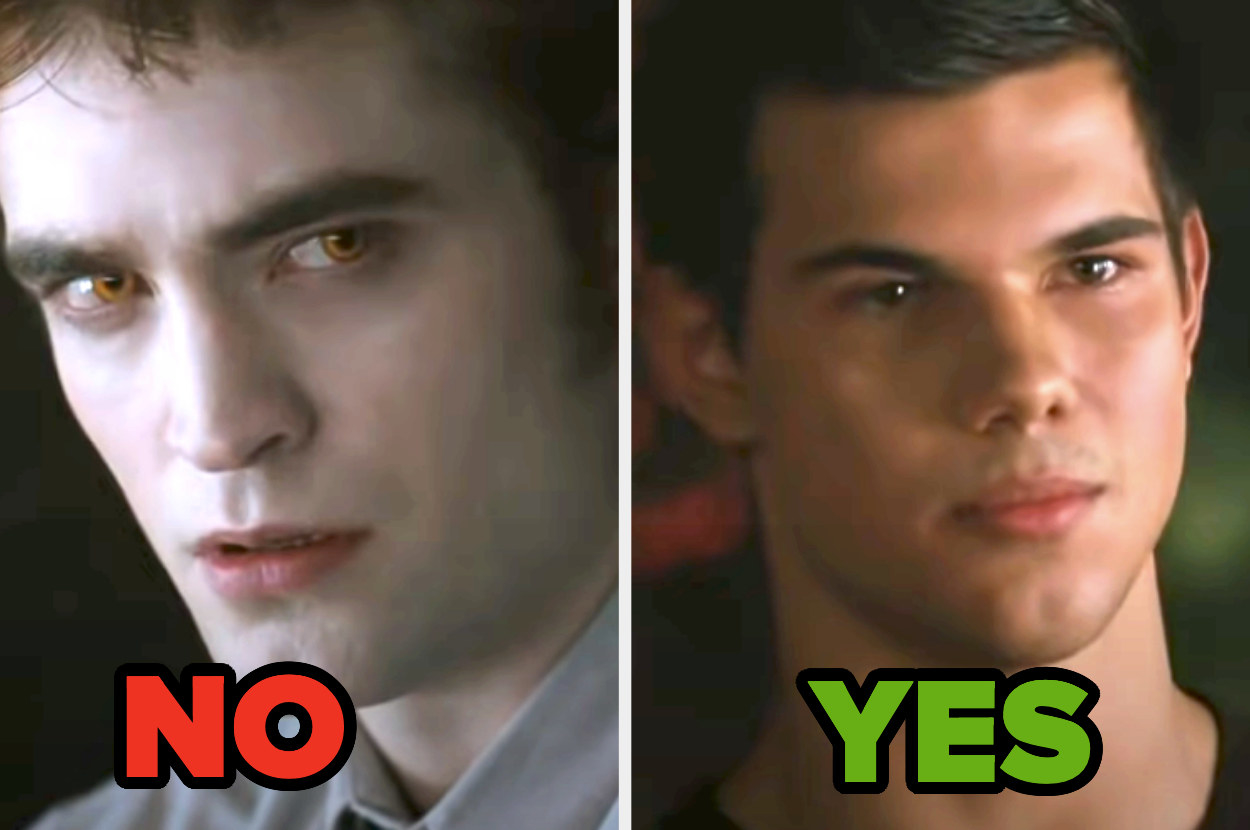 edward with text that says no and jacob with text that says yes