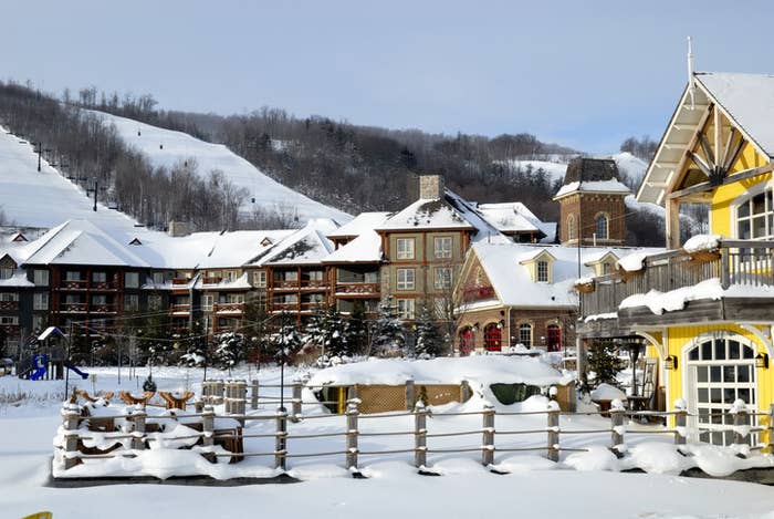 An image of Ski hills at Blue Mountain in Collingwood, Ontario Canada