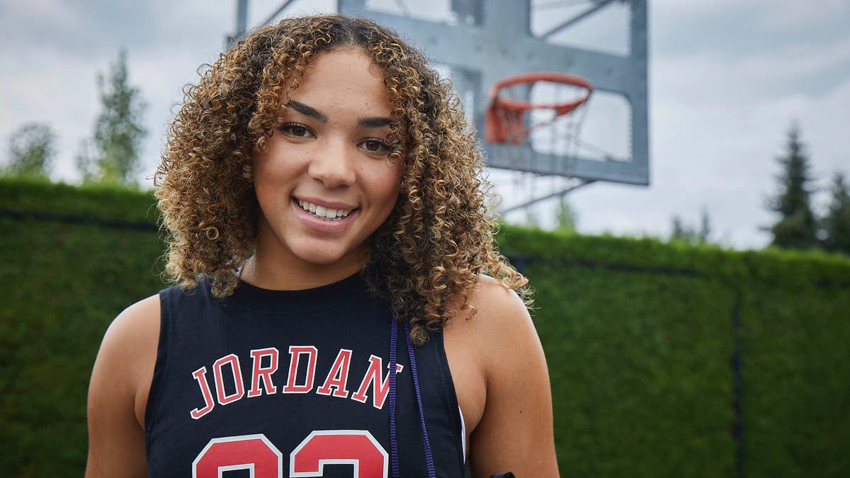 UCLA guard and recent Jordan Brand signee Kiki Rice debuts the yet-to-release Air Jordan 38 during Sweet 16 of the 2023 NCAA March Madness Tournament.