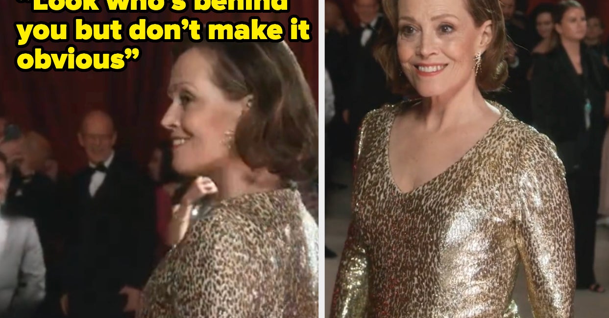Sigourney Weaver Doing The Glam Bot And Looking The Wrong Way Is Now A Hilarious Meme