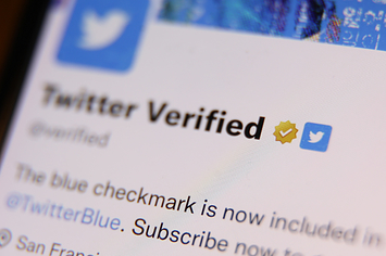 The gold checkmark on Twitter Verified account on Twitter.