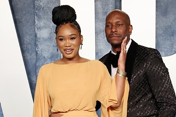 Zelie Timothy and Tyrese Gibson attend the 2023 Vanity Fair Oscar Party