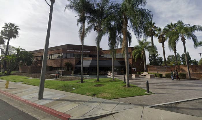 The street view of the Anaheim Police Department