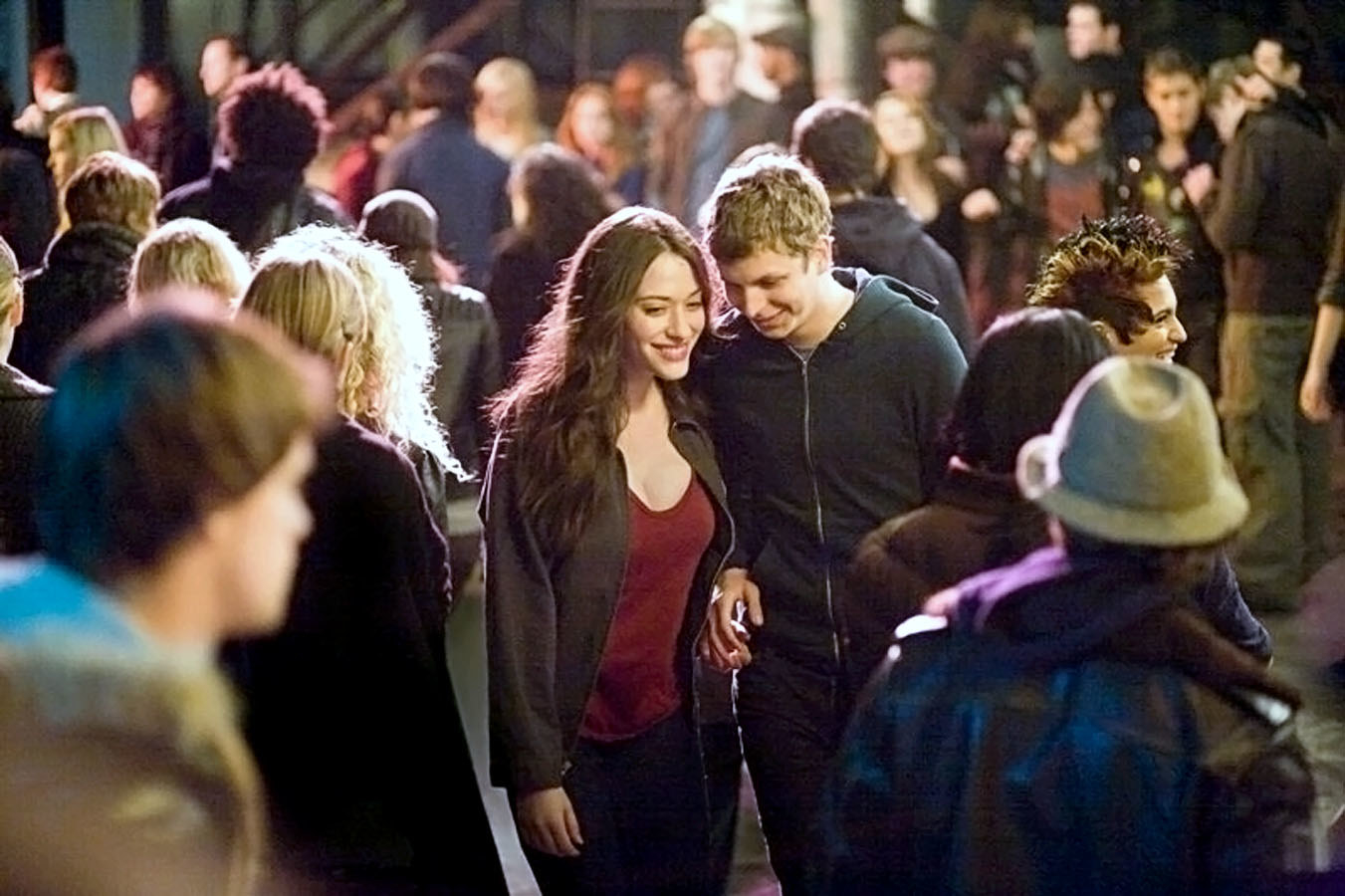 Kat Dennings and Michael Cera in Nick and Norah&#x27;s Infinite Playlist