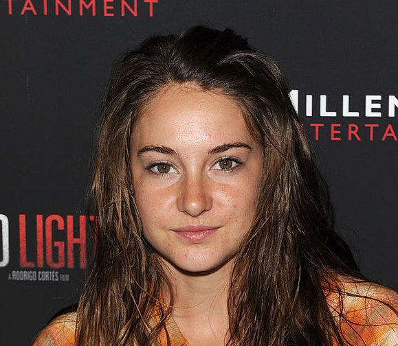 Close-up of Shailene smiling slightly