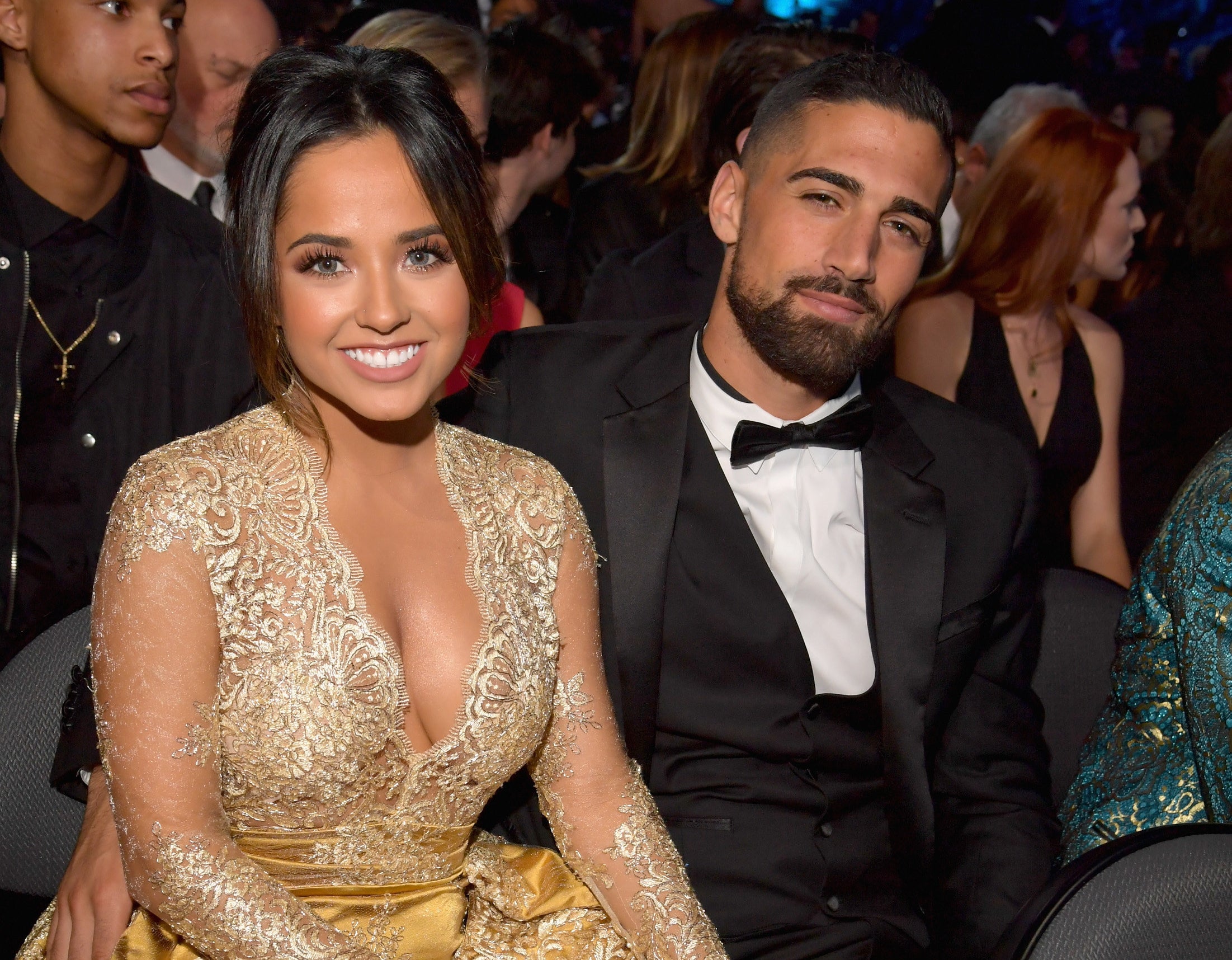 A closeup of Becky and Sebastian